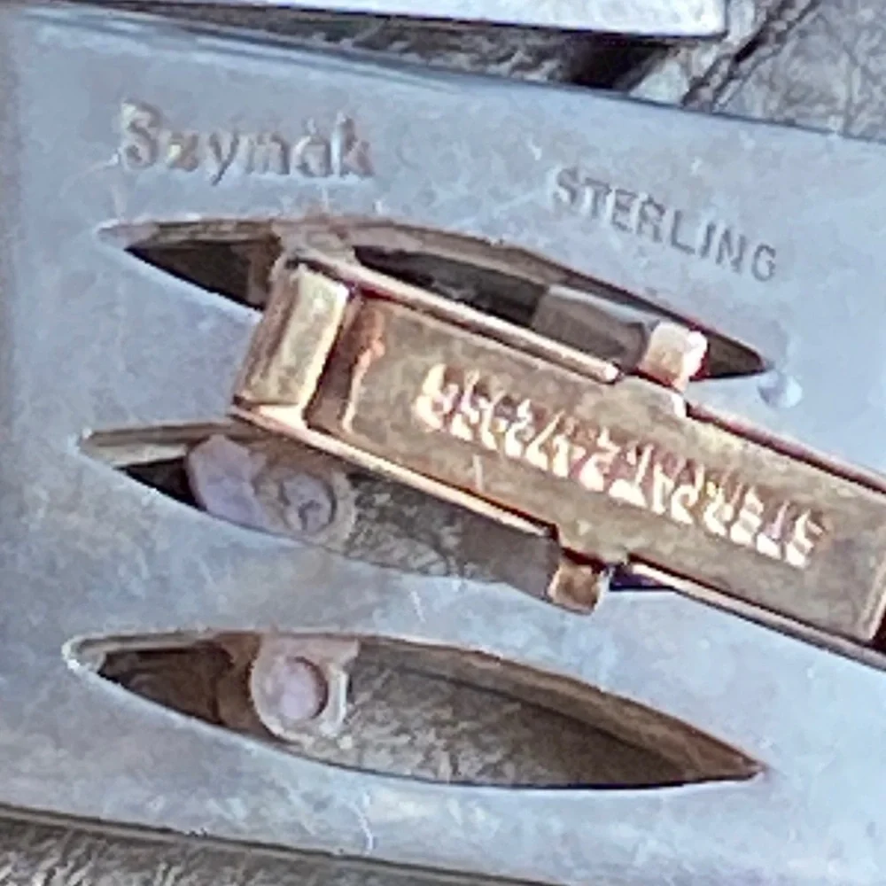 Sterling silver Paul Szymak cuff links RARE